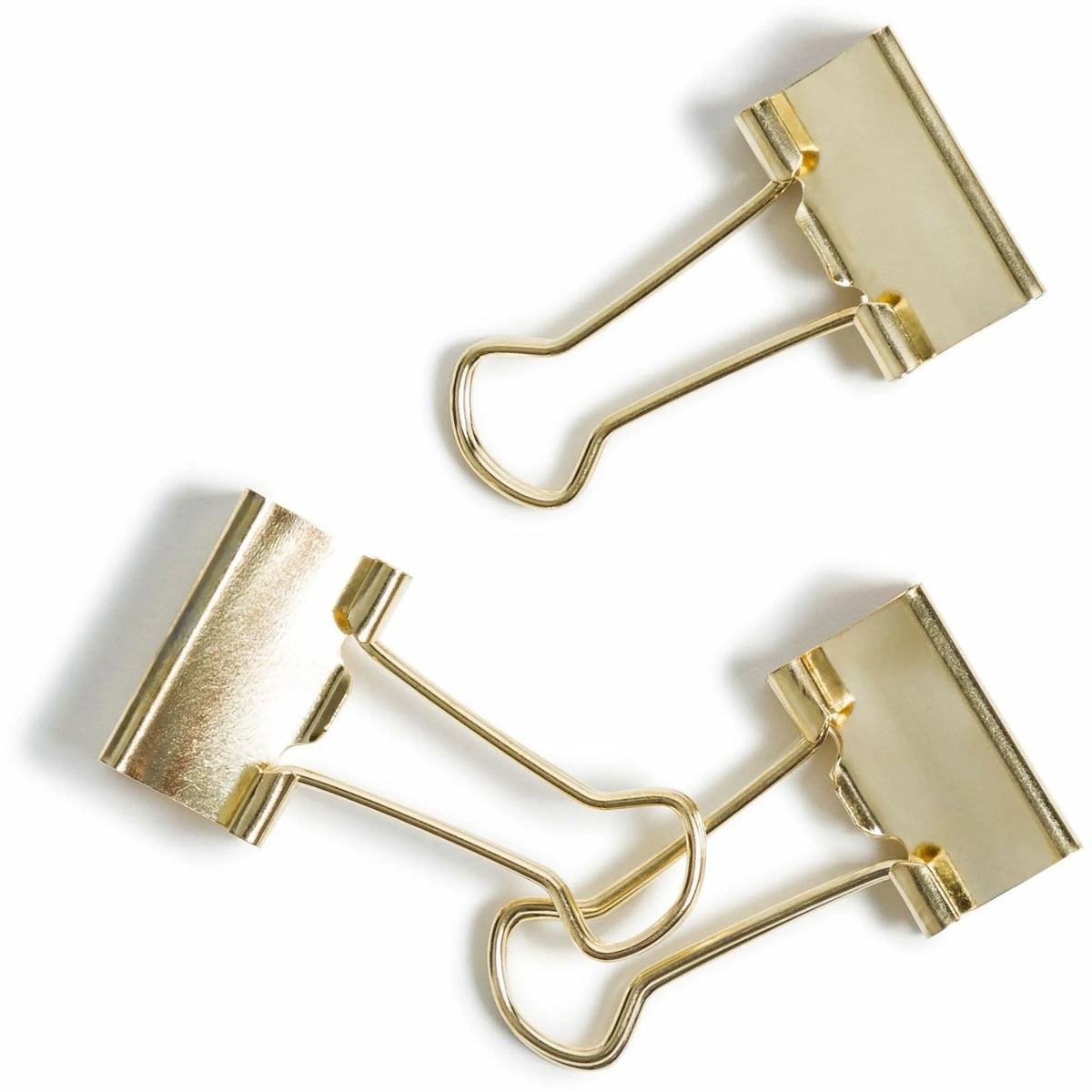 U Brands Small Binder Clips - 75 Sheet Capacity - Gold Steel - 72 Pack - Bulldog