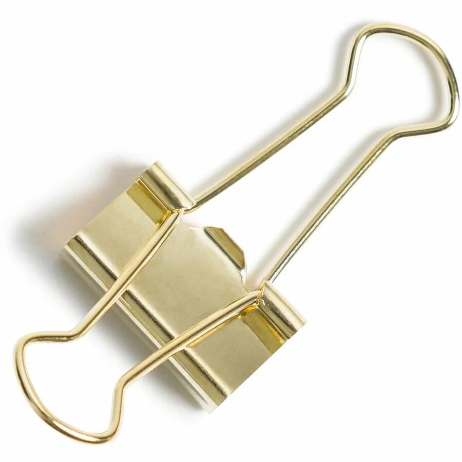 U Brands Small Binder Clips - 75 Sheet Capacity - Gold Steel - 72 Pack - Bulldog