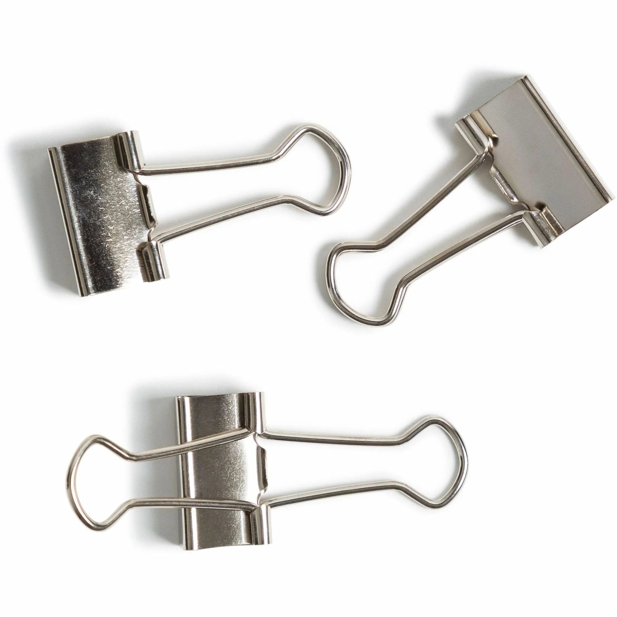 U Brands Small Binder Clips - 75 Sheet Capacity - Silver Steel - 72 Pack - Bulldog