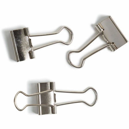 U Brands Small Binder Clips - 75 Sheet Capacity - Silver Steel - 72 Pack - Bulldog
