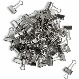 U Brands Small Binder Clips - 75 Sheet Capacity - Silver Steel - 72 Pack - Bulldog