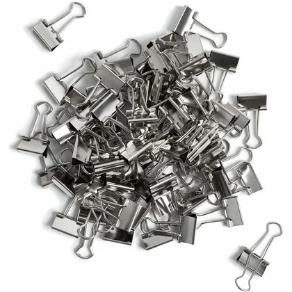 U Brands Small Binder Clips - 75 Sheet Capacity - Silver Steel - 72 Pack - Bulldog