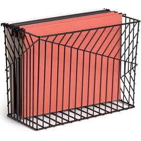 U Brands Vena Desk Organization Collection Hanging File Basket - 9.50’’ Height x 6.80’’ Width 12.40’’ Length - Black