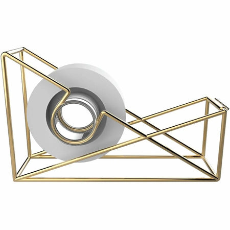 U Brands Vena Tape Dispenser: Refillable Sturdy Lightweight - Gold Metal - 1’’ Core - Dispensers