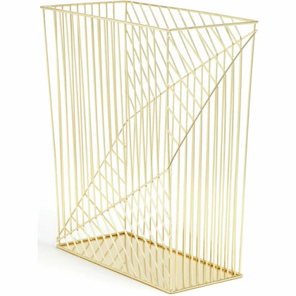 U Brands Vena Waste Basket - Stylish & Durable Metal Wire Bin - Containers Lids