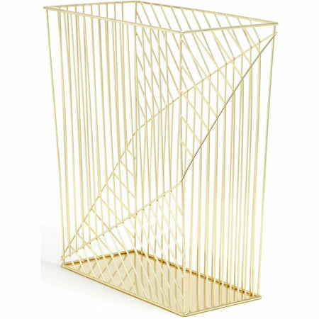 U Brands Vena Waste Basket - Stylish & Durable Metal Wire Bin - Containers Lids