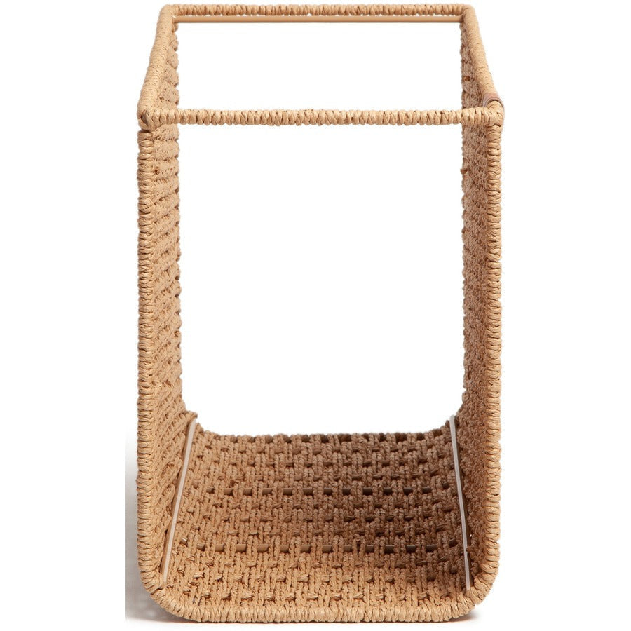 U Brands Woven File Basket - 10.20’’ Height x 13.80’’ Width 7’’ Depth - Brown - 1 Each - Hanging Folders & Accessories