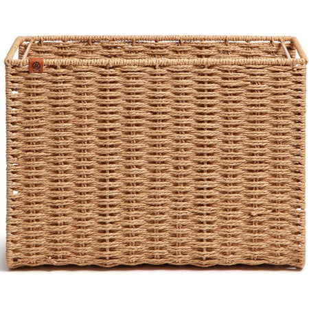 U Brands Woven File Basket - 10.20’’ Height x 13.80’’ Width 7’’ Depth - Brown - 1 Each - Hanging Folders & Accessories