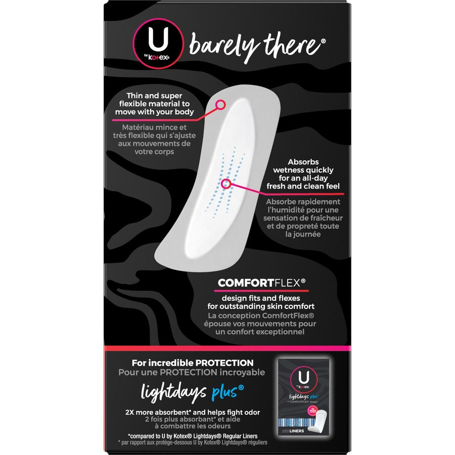 U by Kotex Barely There Panty Liner - Rear