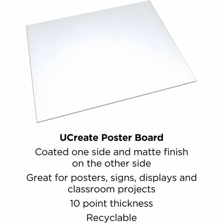 UCreate Coated Poster Board: Ideal for Projects Posters Signs & Printing - Project Boards