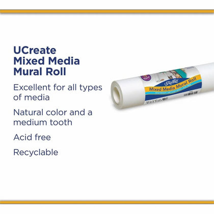 UCreate Mixed Media Paper Roll: Versatile Art for Projects - Drawing & Sketch Pads