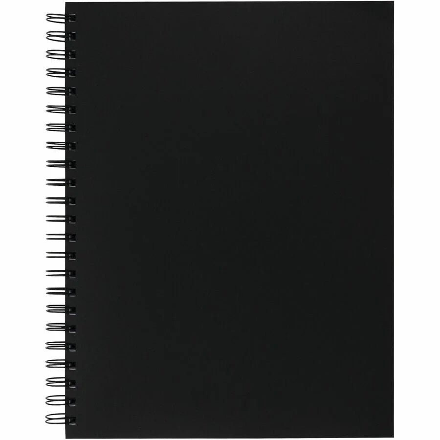 UCreate Poly Cover Sketch Book: 75 Sheets Spiral 70 lb - 12’’ x 9’’ - Black Polyurethane - Drawing Paper & Pads