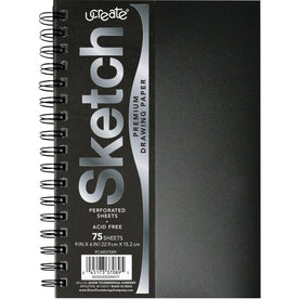 UCreate Poly Cover Sketch Book - Heavyweight Paper - 75 Sheets - Drawing & Pads