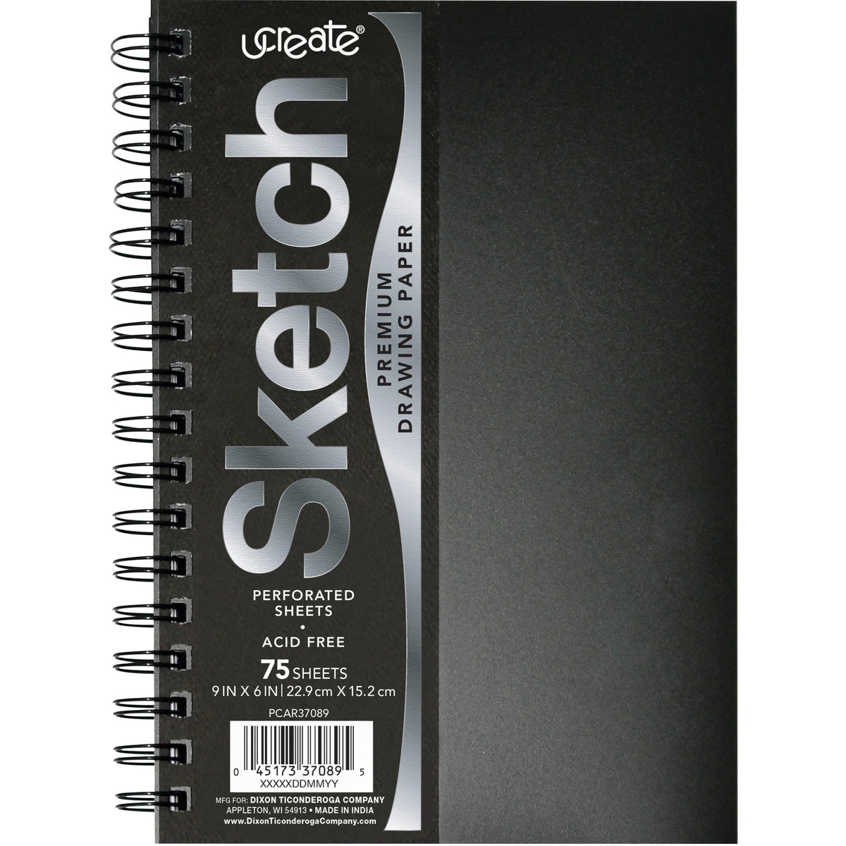 UCreate Poly Cover Sketch Book - Heavyweight Paper - 75 Sheets - Drawing & Pads