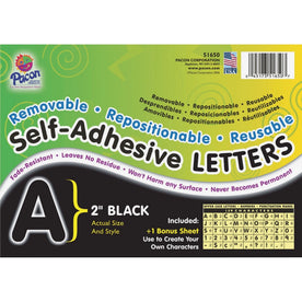 UCreate Self-Adhesive Letters - Uppercase Numbers Punctuation - Acid-Free - Black - 159 Pack - &