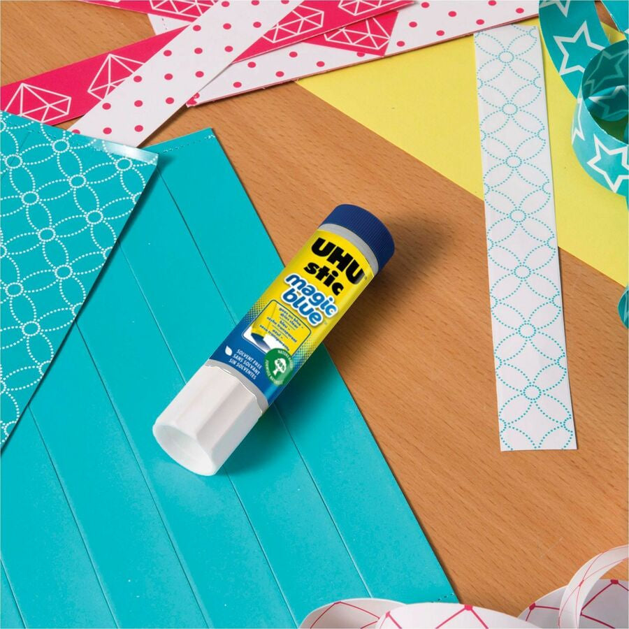 UHU Color Glue Stic Blue 40g - 1.41 oz - 12 / Box - Sticks