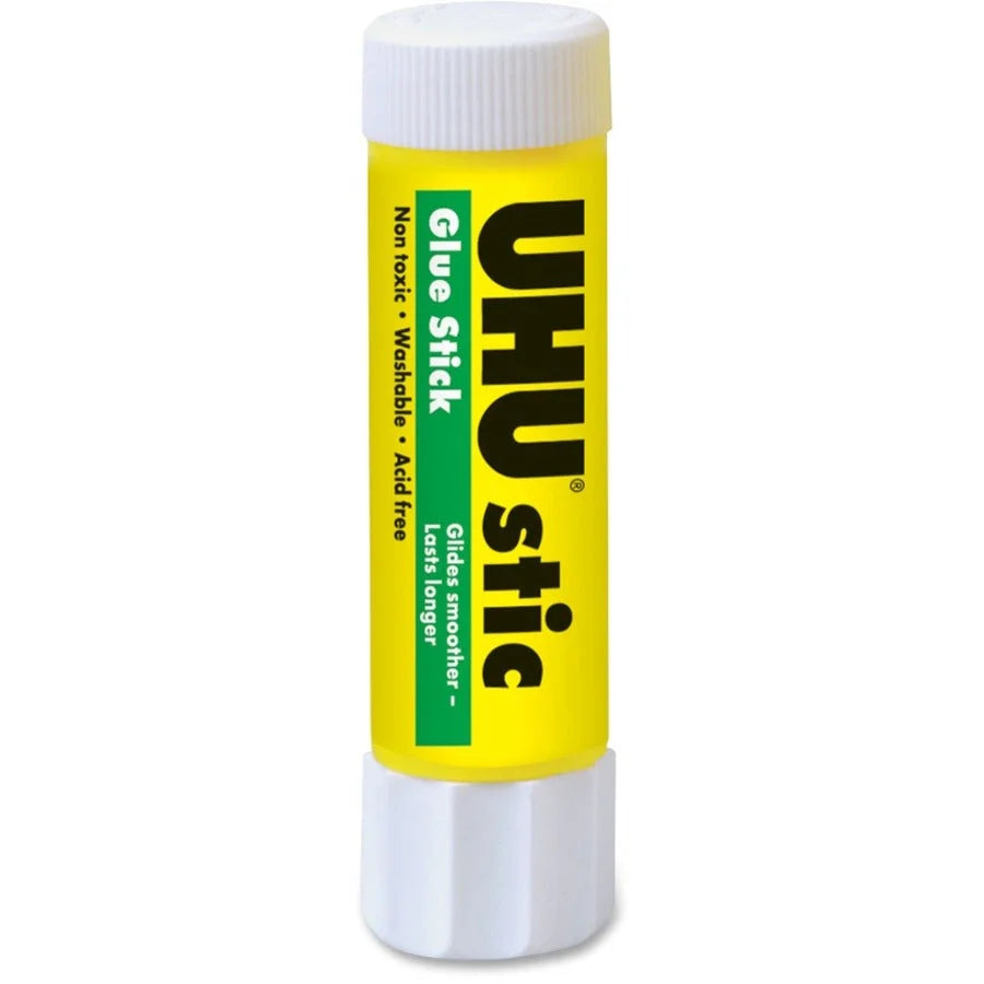 UHU Glue Stic: Clear Adhesive Stick - 40g (1.41 oz) - Pack of 12 - Sticks