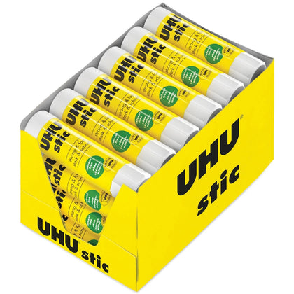 UHU Glue Stick: Clear 0.29 oz - Pack of 24 - Sticks