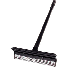 Unger Auto Squeegee Scrubber: 8’’ Blade 18’’ Handle - Heavy Duty - Black - Squeegees / Scrappers