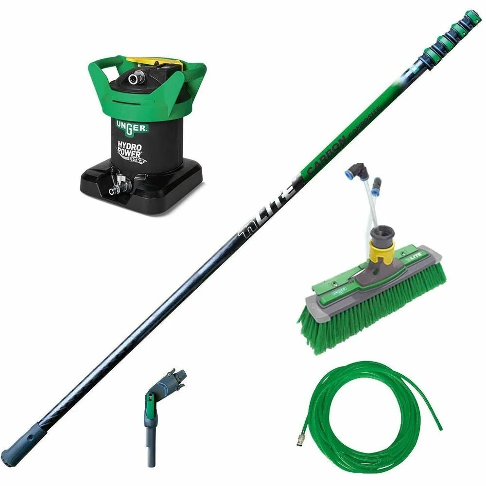 Unger HydroPower Ultra Entry 20’ Kit - Professional Cleaning Solution - Glass Cleaners