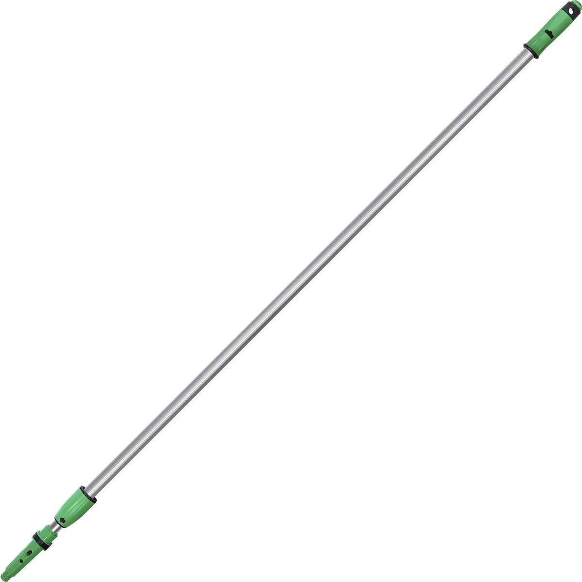 Unger OptiLoc 2-Section Extension Pole - 13.12 ft - Green/Silver - Anodized Aluminum/Plastic - Poles & Handles