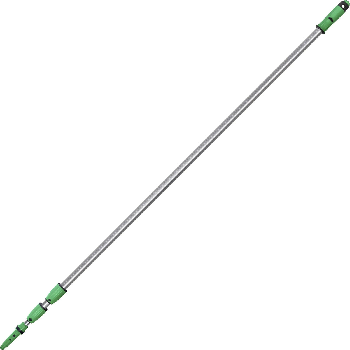 Unger OptiLoc 3-Section Extension Pole - 29.53 ft - Anodized Aluminum - Green/Silver - Poles & Handles