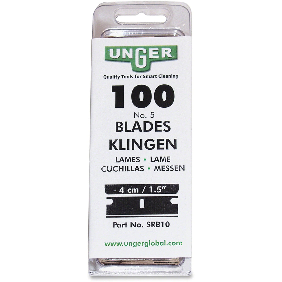 Unger Safety Scraper Blades #9 - Rust Resistant Self-sharpening - 100 Pack - Utility Knives & Cutters