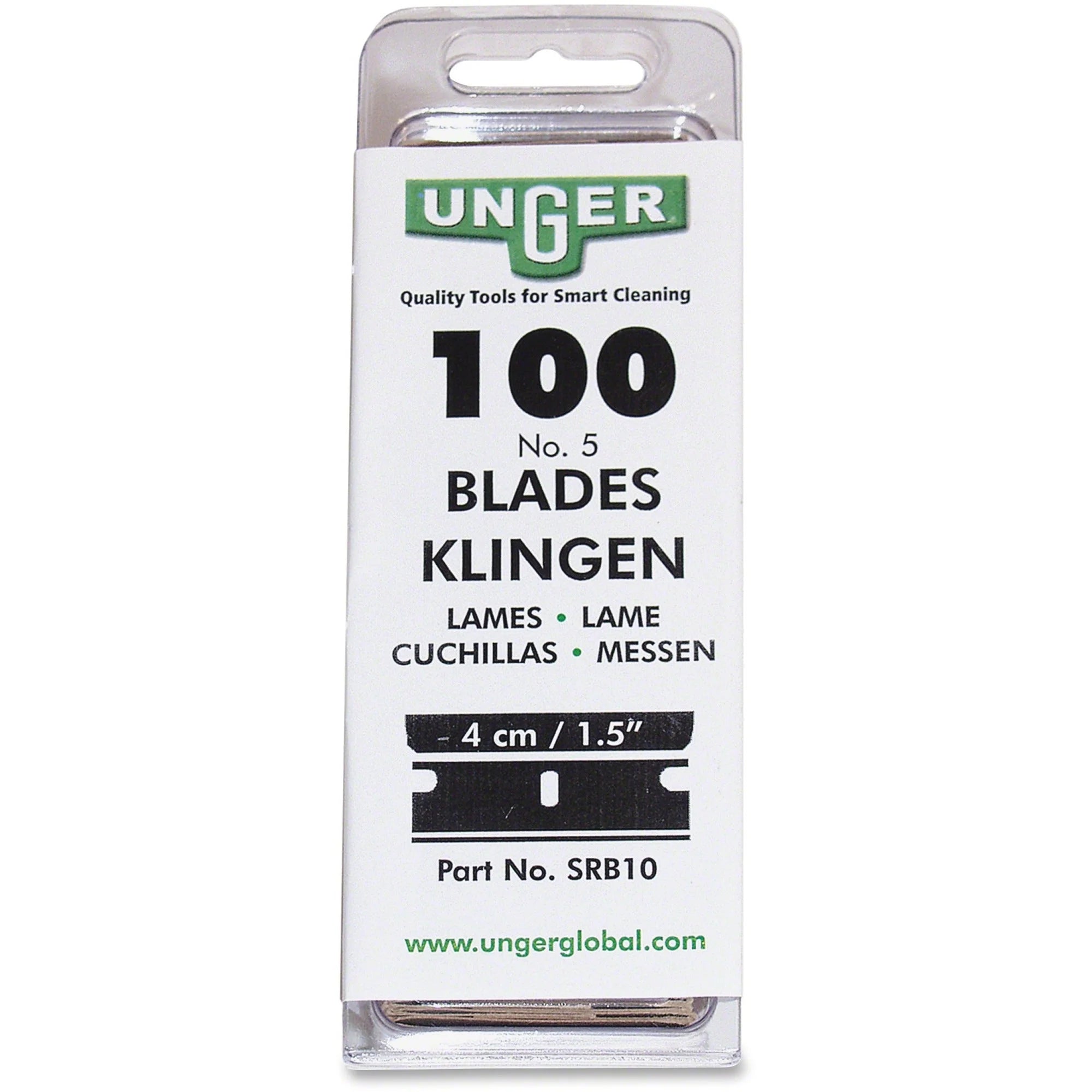 Unger Safety Scraper Blades #9 - Rust Resistant Self-sharpening - 100 Pack - Utility Knives & Cutters