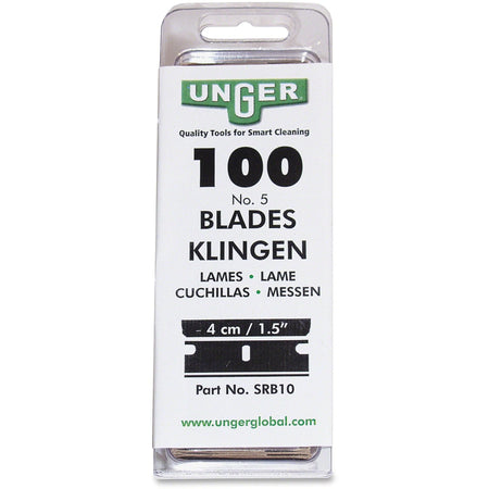 Unger Safety Scraper Blades #9 - Rust Resistant Self-sharpening - 100 Pack - Utility Knives & Cutters