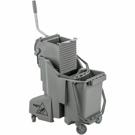 Unger SmartColor Dual-Compartment Mop Bucket - Lightweight Ergonomic Design - Buckets & Wringers