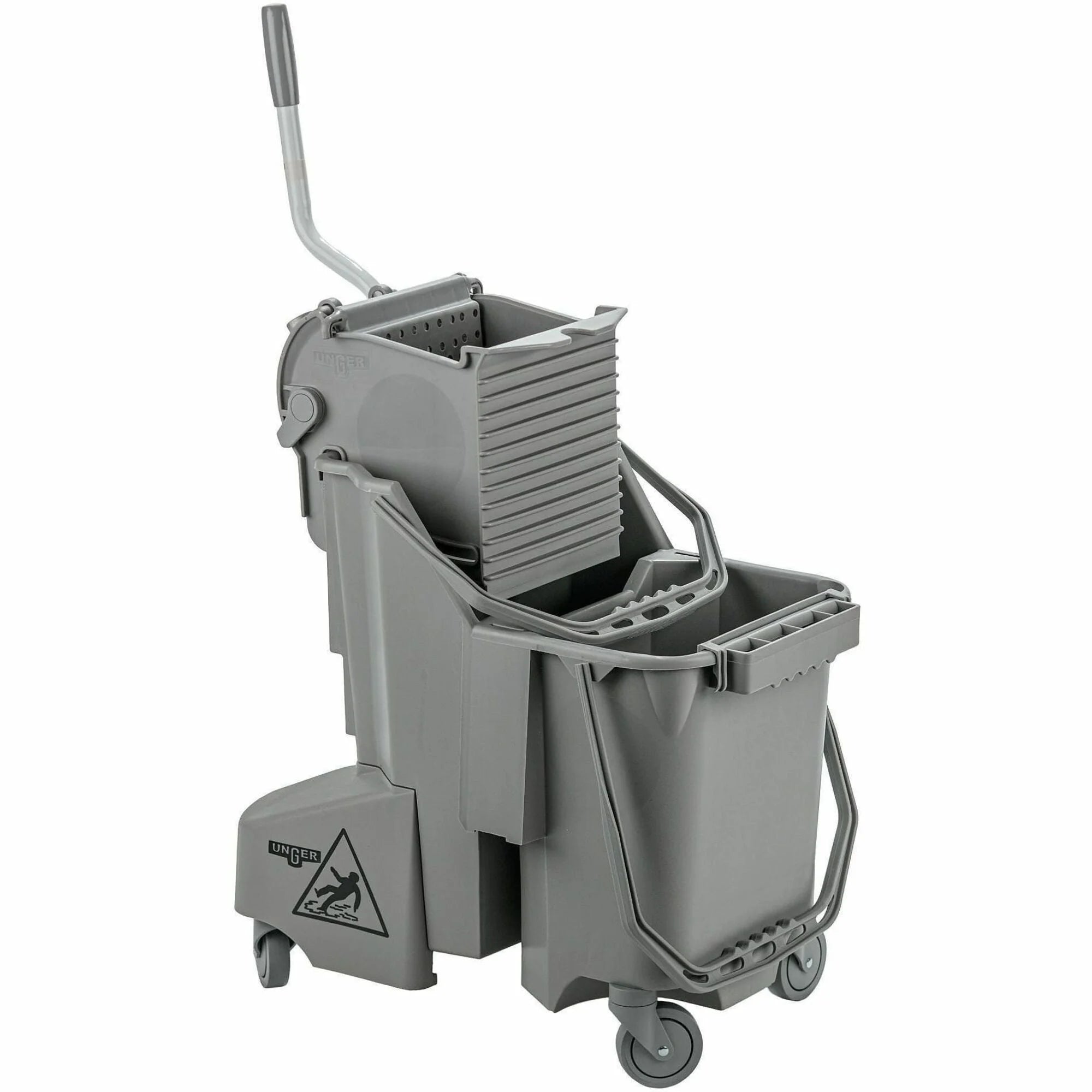Unger SmartColor Dual-Compartment Mop Bucket - Lightweight Ergonomic Design - Buckets & Wringers