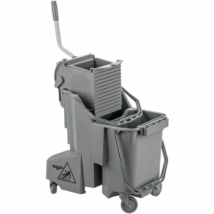 Unger SmartColor Dual-Compartment Mop Bucket - Lightweight Ergonomic Design - Buckets & Wringers