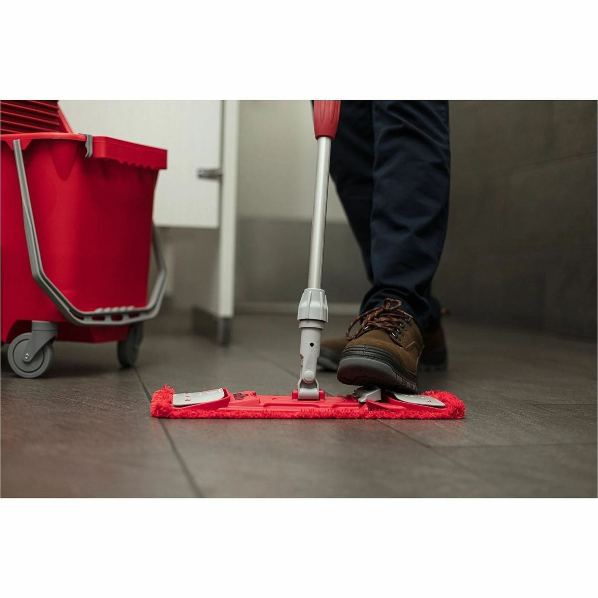 Unger SmartColor Micro Mop: 4.9’’ x 20.1’’ - MicroFiber/Polyester - 1 Each - Mops & Refills