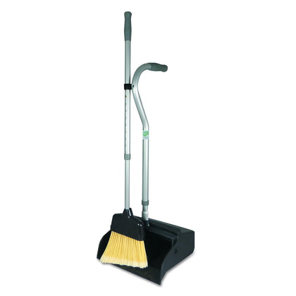 Unger SmartColor Telescopic Ergo Dustpan Set - 10’’ Aluminum Handle - Plastic - Gray - 1 Each - Dust Pans