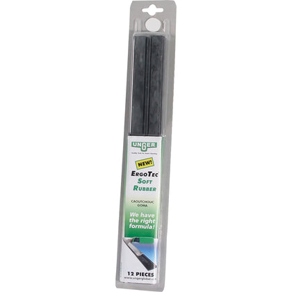 Unger Squeegee Rubber Blades: 16’’ Flexible Streak-free - 12/Pack - Squeegees / Scrappers