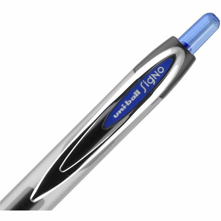 uni-ball 207 Needle Gel Pen: 0.7mm Medium Point Retractable Blue Ink Barrel - Pens