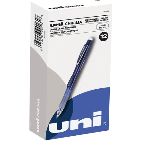uni-ball CHROMA Mechanical Pencils: 0.7mm Black Lead Cobalt Blue Barrel - Pencils