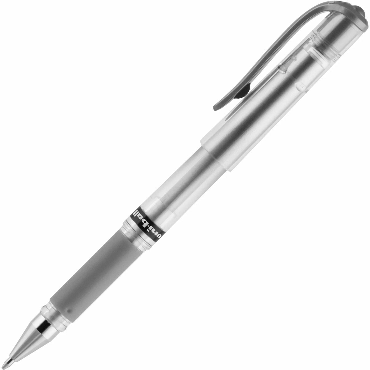 uni-ball Signo Gel Impact Pen: Metallic Silver Ink 1mm Bold Point - Pens
