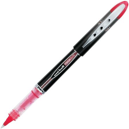 uni-ball Vision Elite Rollerball Pen: Red Ink 0.5mm Micro Point - Pens