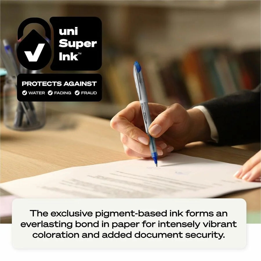 uni-ball Vision Elite Rollerball Pens: 0.8mm Bold Point Refillable Black Gel Ink - Pens
