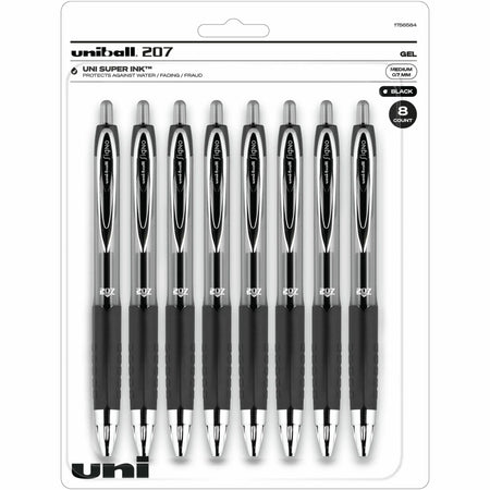 Uniball™ 207 Gel Pen: 0.7mm Medium Point Refillable Retractable - Black Ink - Pens