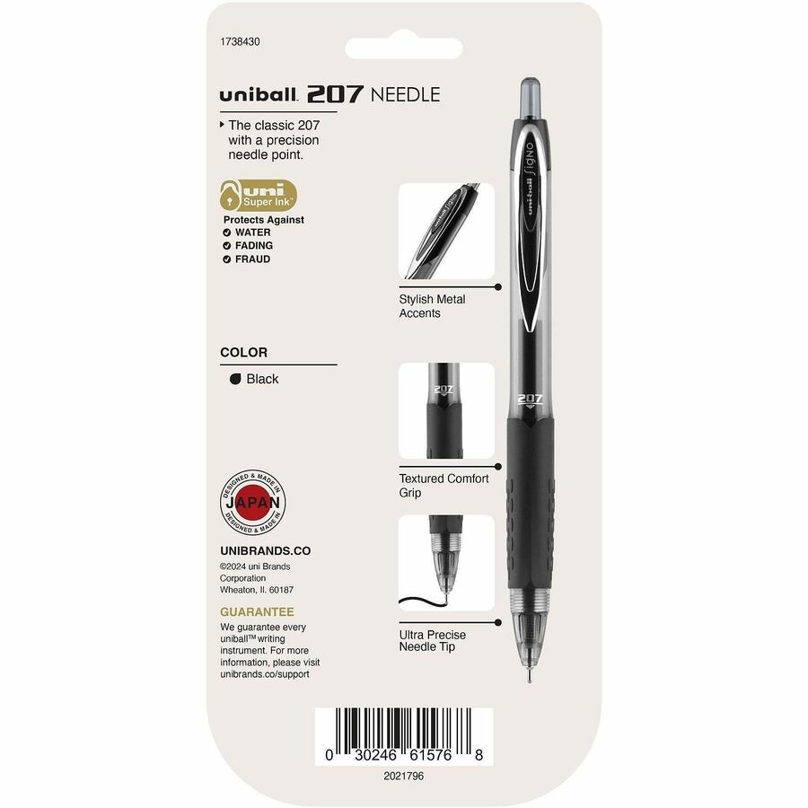 uniball™ 207 Needle Gel Pens - Rear