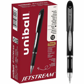 Uniball™ Jetstream Ballpoint Pen: 1mm Medium Refillable Black Ink - Pens