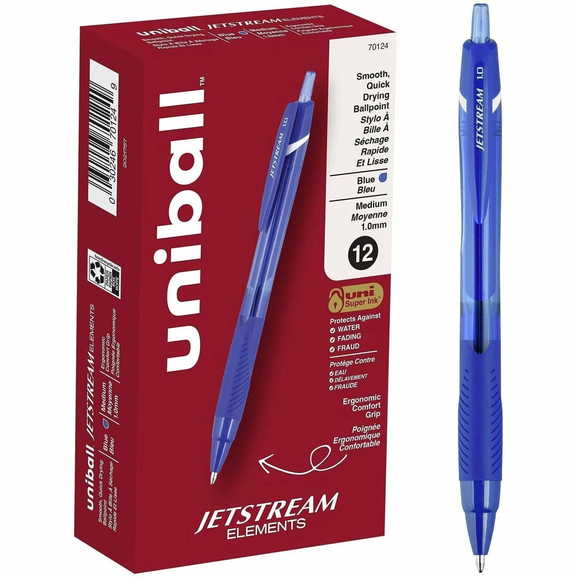 Uniball™ Jetstream Elements Ballpoint Pen - Blue Ink - Gel-Based - Pens