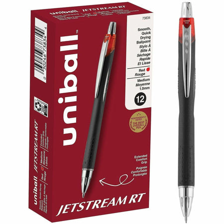 Uniball Jetstream RT Ballpoint Pen - Red Ink 1mm Medium Point - Pens