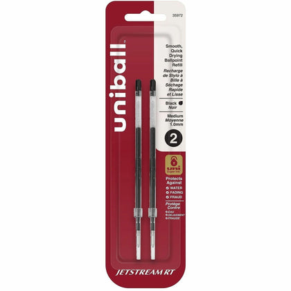 Uniball Jetstream RT Ballpoint Pen Refills - 1mm Medium Point - Black Ink - Super