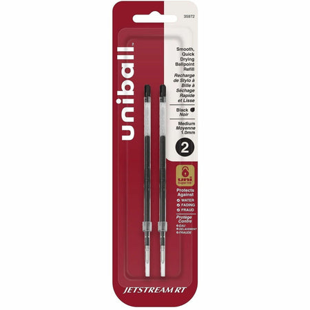 Uniball Jetstream RT Ballpoint Pen Refills - 1mm Medium Point - Black Ink - Super