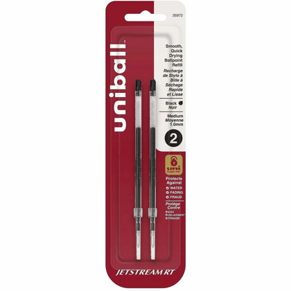 Uniball Jetstream RT Ballpoint Pen Refills - 1mm Medium Point - Black Ink - Super