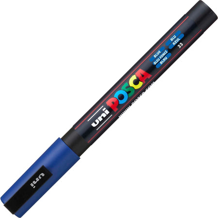 Uniball Posca PC-3M Blue Paint Markers - Fine Point - Water-Based Pigment - 6 Pack - & Dry-Erase