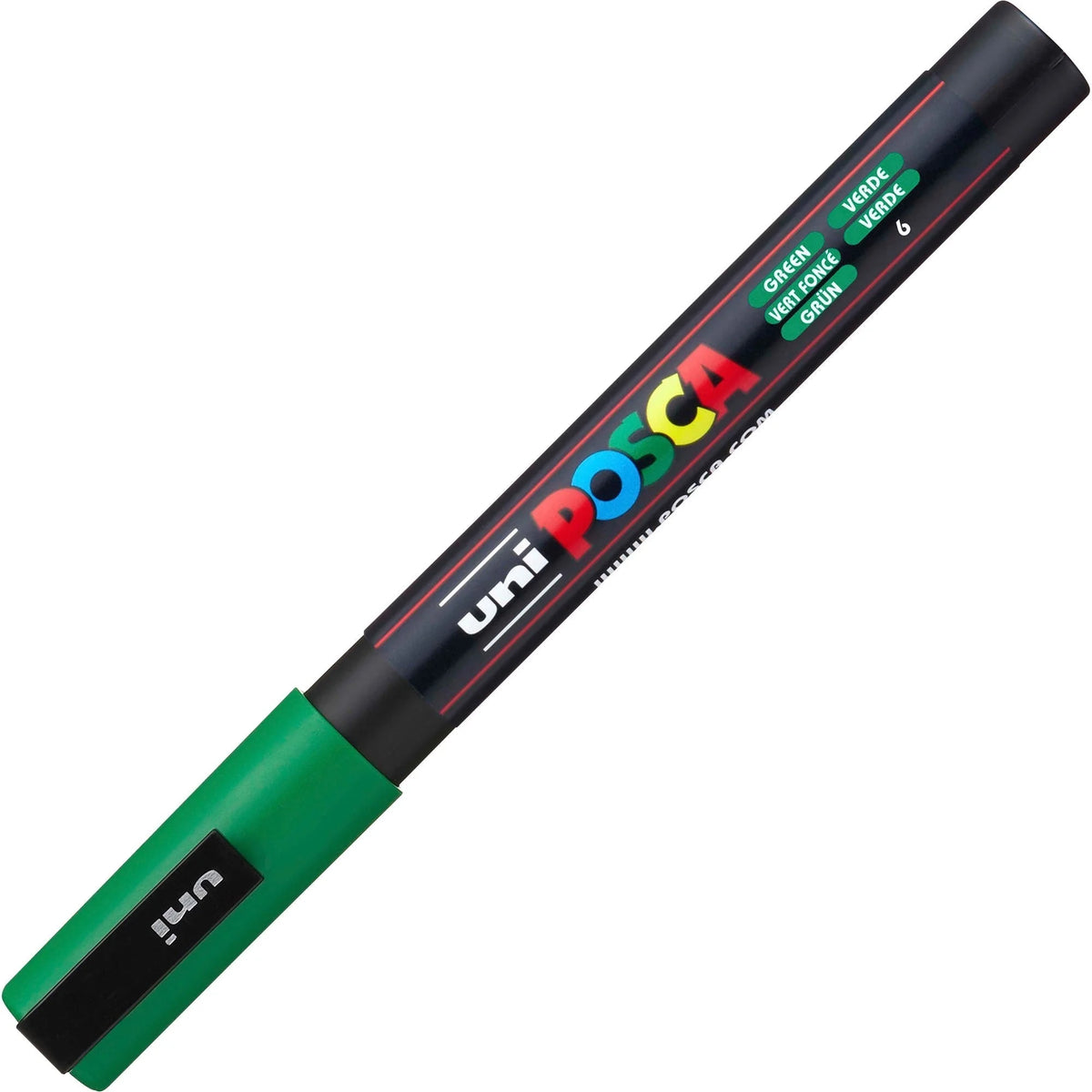 Uniball Posca PC-3M Green Paint Markers - Fine Point - Water-Based Pigment - 6 Pack - & Dry-Erase